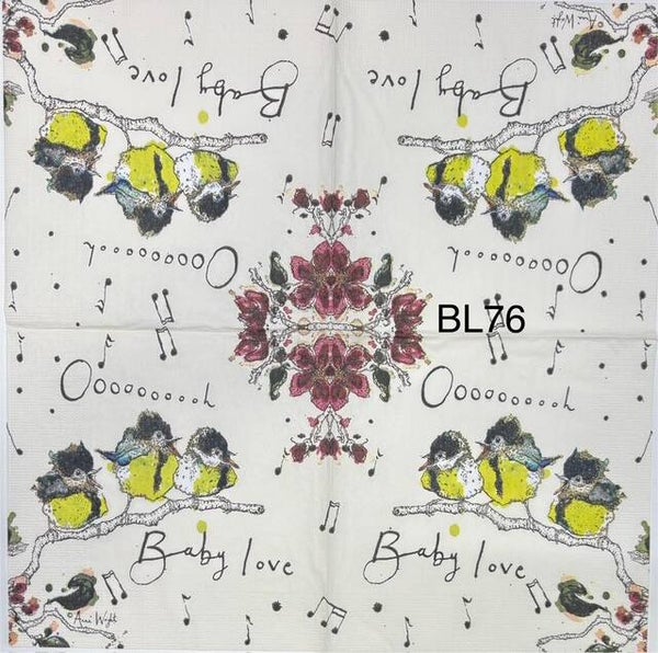 Birds (BL76) - Three Birds on a Branch "Ooooooh Baby Love"