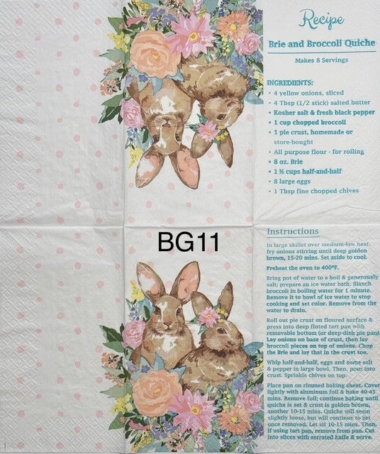 Easter (BG11) - Bunnies with Recipe on the Side