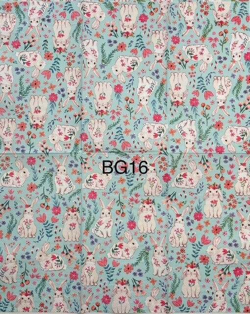 Easter (BG16) - Bunny and Flowers Wallpaper