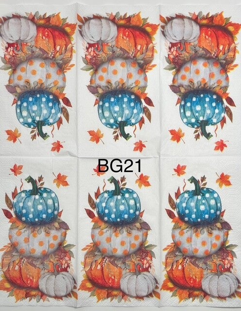 Fall (BG21) - Three Stacked Pumpkins