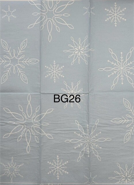 Christmas (BG26) - White Snowflakes
