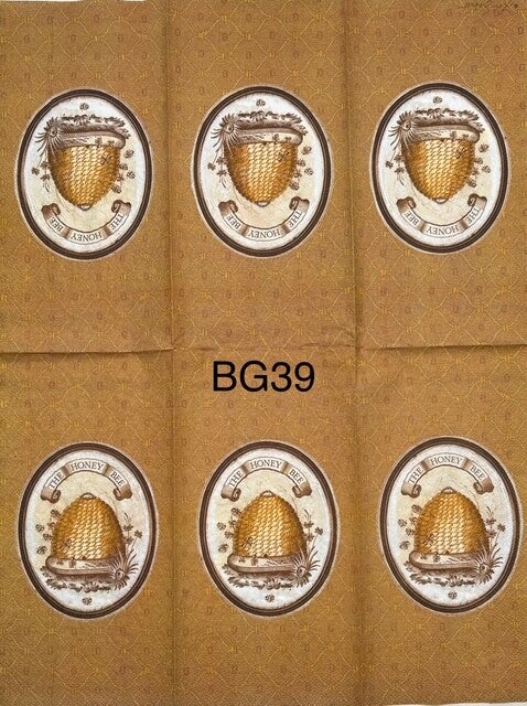 Bees (BG39) - Honeycombs with Bees All Around