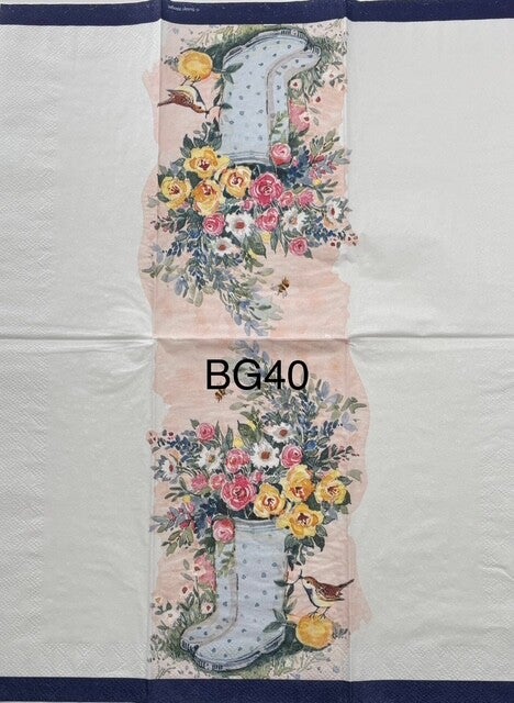 Flowers (BG40) - Rainboots with Flowers