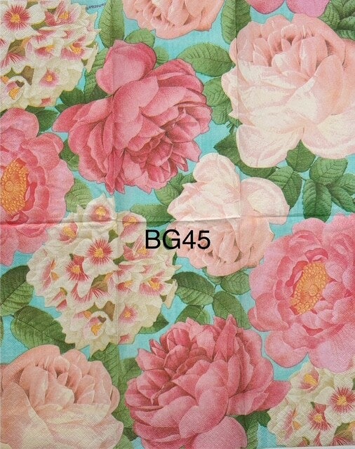 Flowers (BG45) - Large Pink and White Flowers