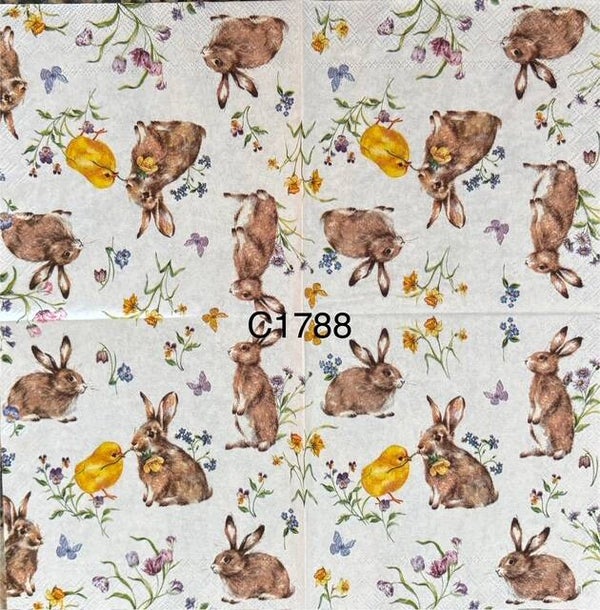 Easter (C1788) - Bunny and Baby Chick Wallpaper