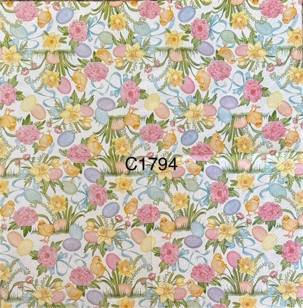 Easter (C1794) - Eggs and Baby Chicks Wallpaper