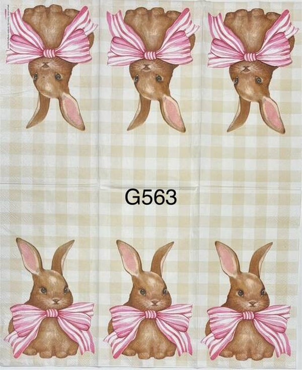 Easter (G563) - Easter Bunny with Pink Bow