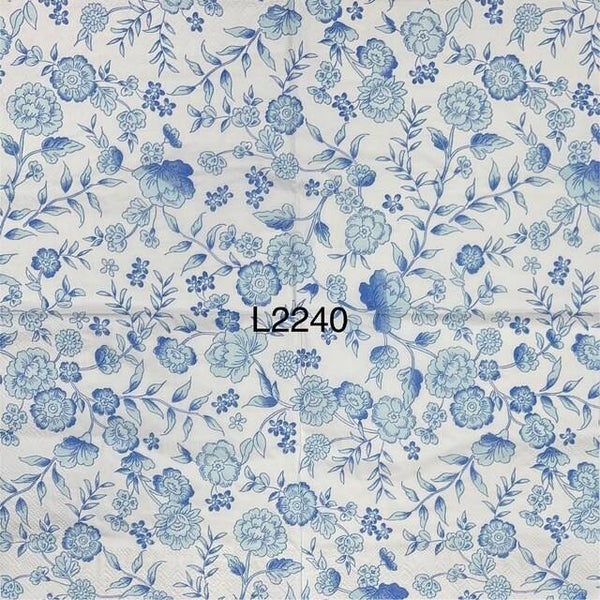 Flowers (L2240) - Blue and White Flowers