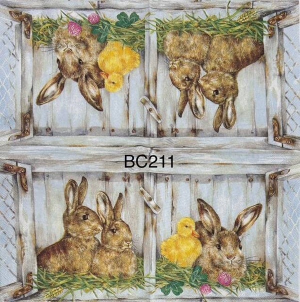 Easter (BC211) - Bunnies and Baby Duck