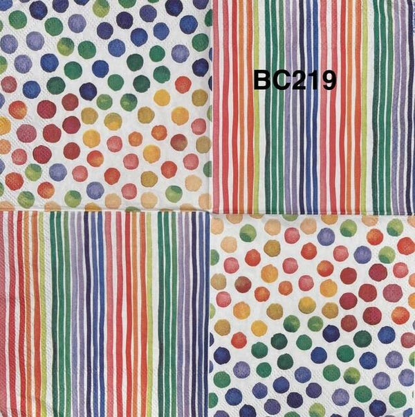 Design (BC219) - Rainbow Stripes and Dots