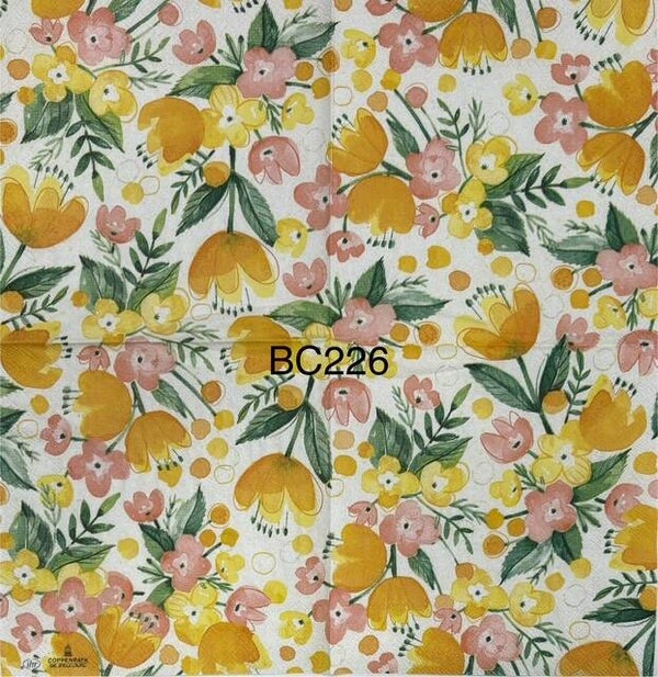 Flowers (BC226) - Pink, Yellow, Orange Flowers