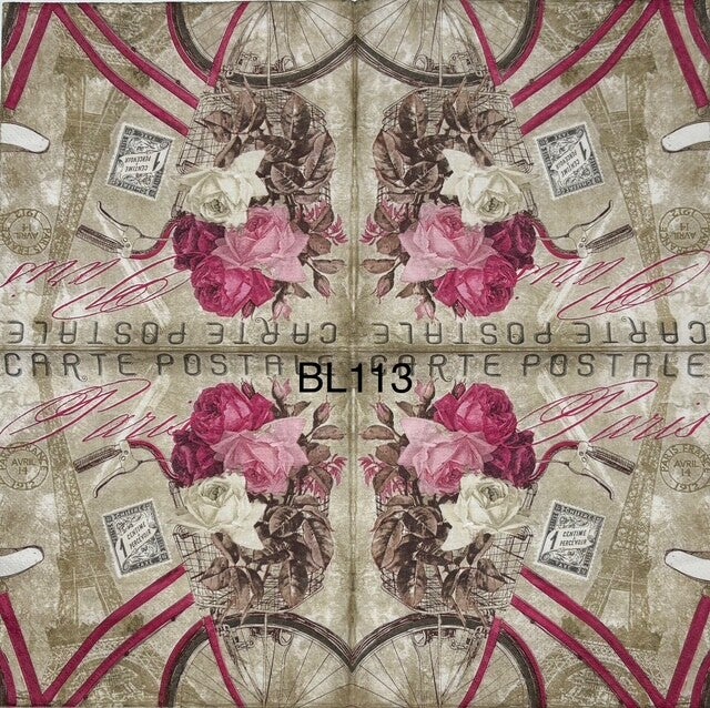 Paris (BL113) - Carte Postale Bicycle in Paris