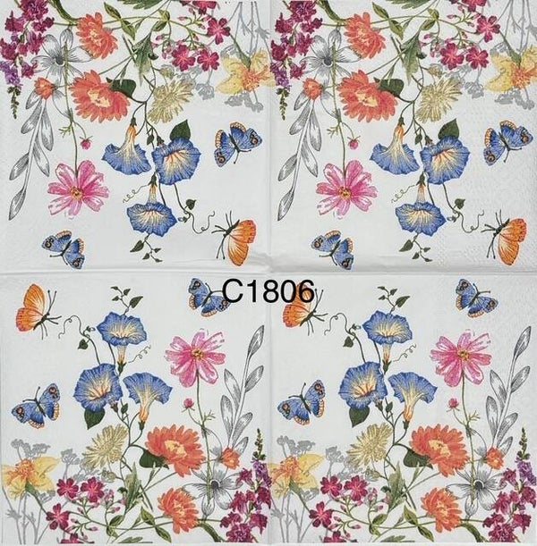 Flowers (C1806) - Wild Flowers and Butterflies