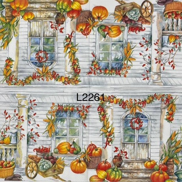 Scene (L2261) - Fall Scene in Front of the House/Porch