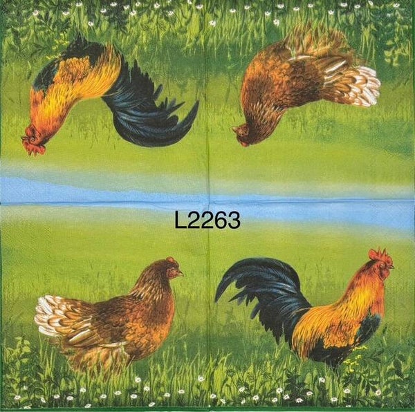 Birds (L2263) - Chickens and Roosters