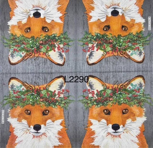 Animals (L2290) - Fox with Holly and Berry Headpiece