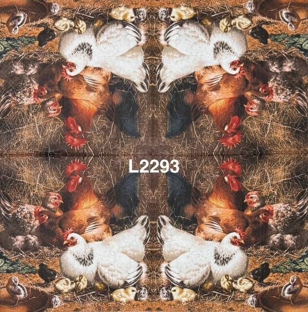 Birds (L2293) - Chicken with Baby Chicks