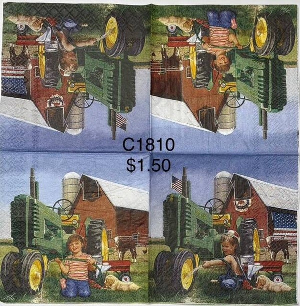Vehicles (C1810) - John Deer with Boy and Girl