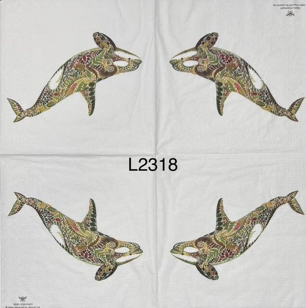 Beach (L2318) - Green Orca Whale