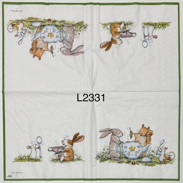 Animals (L2331) - Tea Party with Bunny, Squirrel and Mouse