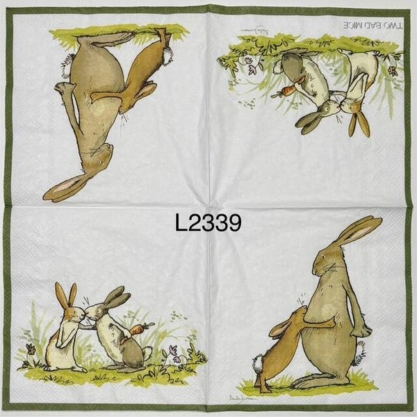 Animals (L2339) - You are the Best (Two Bunnies Hugging/Sharing a Carrot)