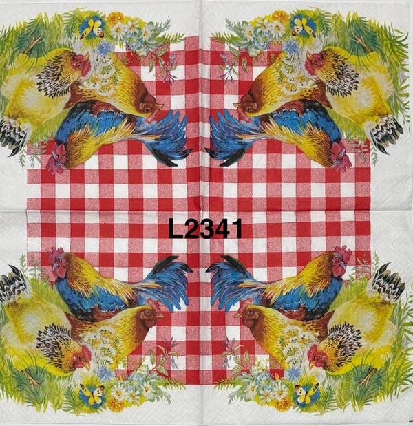 Birds (L2341) - Chickens and Rooster