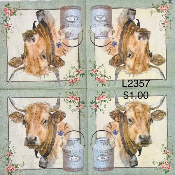 Cows (L2357) - Cow with Milk Can