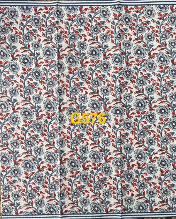 4th of July (G576) - Red, White and Blue Flower Pattern