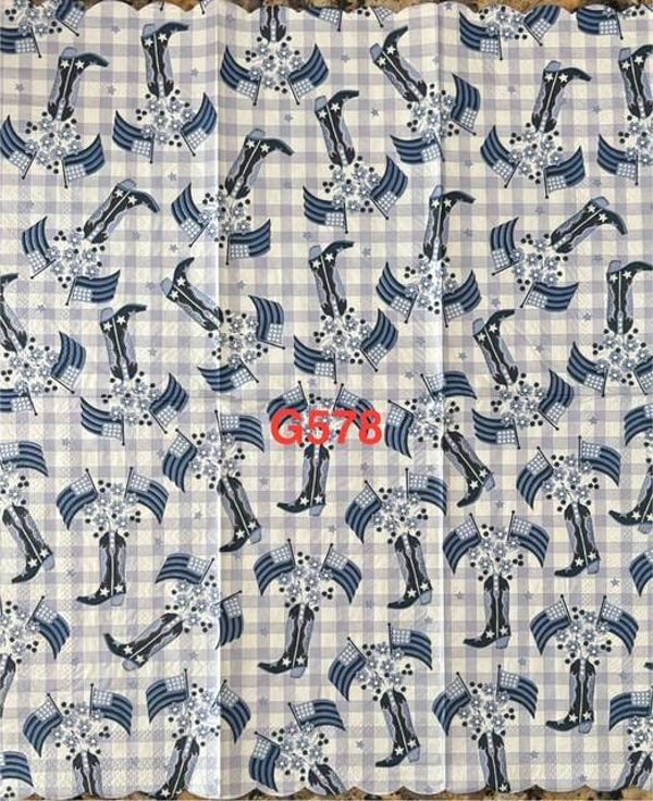 4th of July (G578) - Boots with Flags Wallpaper