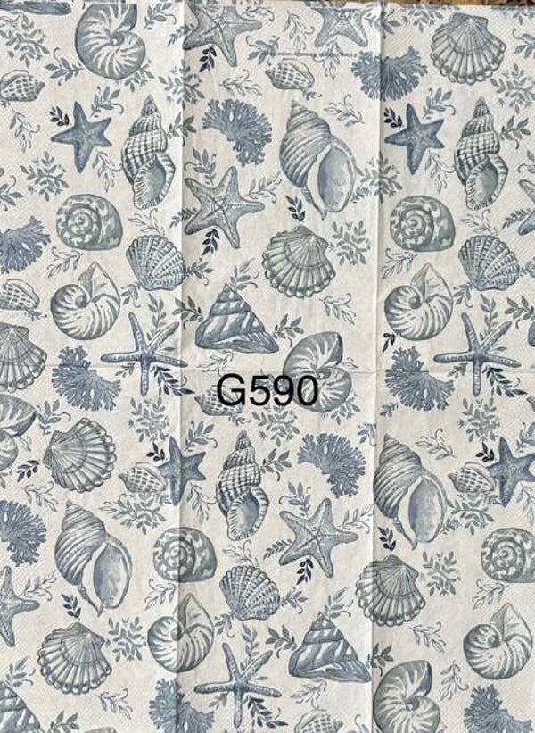 Beach (G590) - Shell and Starfish Wallpaper