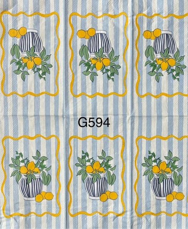 Fruits (G594) - Vase Full of Lemons