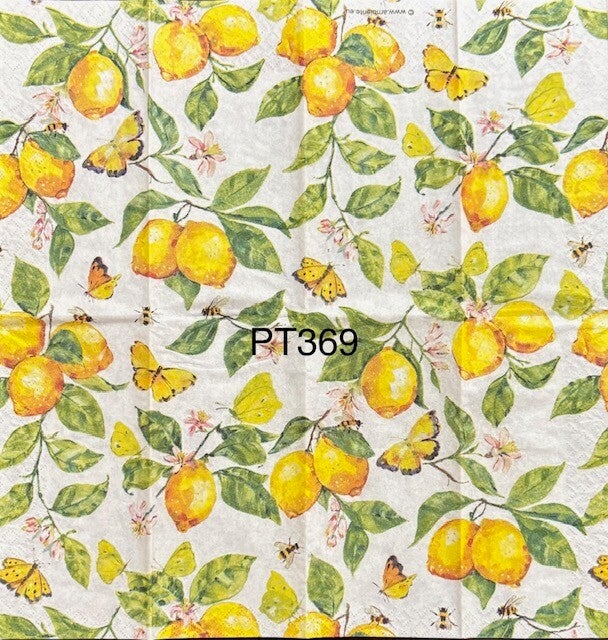 Fruit (PT369) - Lemons and Butterflies