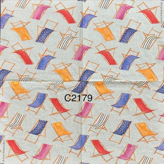 Beach (C2179) - Beach Chairs Background