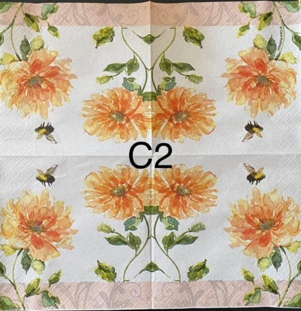 Flowers (C2) - Yellow with Bees