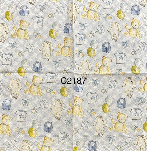 Baby (C2187) - All Things Baby Background in Blues and Greens