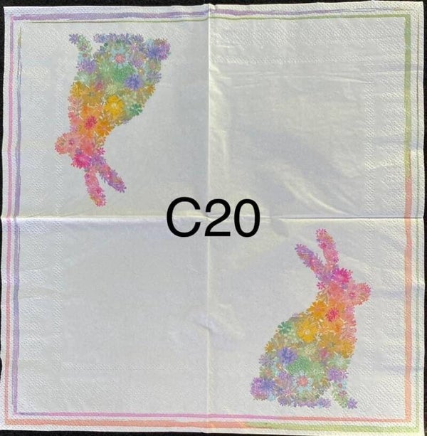 Easter (C20) - Flower Pastel Bunny