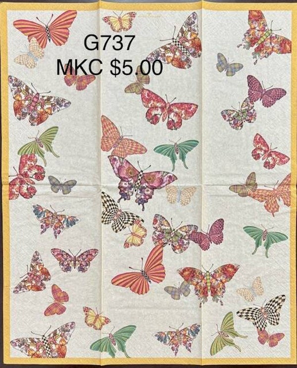 Mackenzie Child (G737) - Colorful Butterflies (very hard to find!)