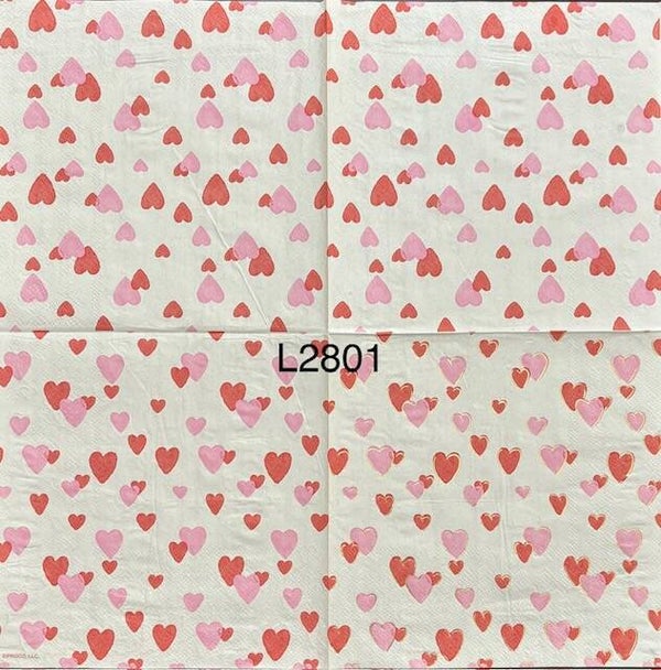 Valentine's Day (L2801) - Red and Pink Hearts Background