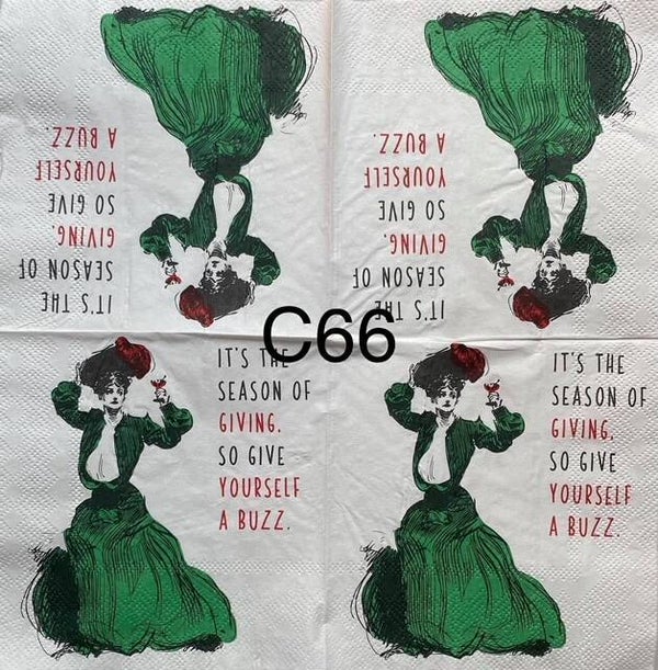 Funny (C66) - Lady in Green Dress