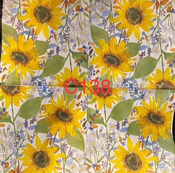 Sunflowers (C138) - Sunflowers with Wildflowers