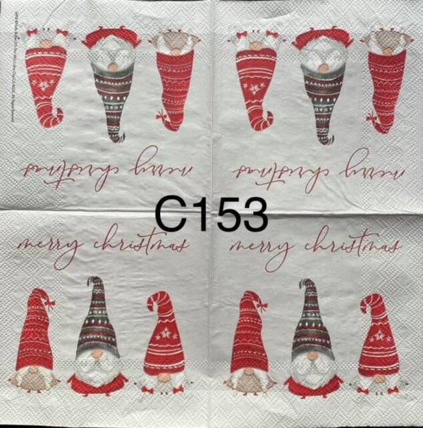 Gnomes (C153/1256) - Three Gnomes "Merry Christmas"