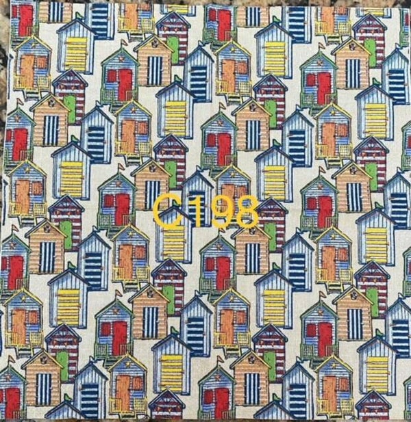 Beach (C198) - Little Cabanas Wallpaper