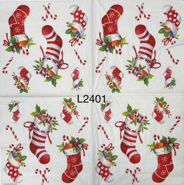 Christmas (L2401) - Christmas Stockings and Candy Canes