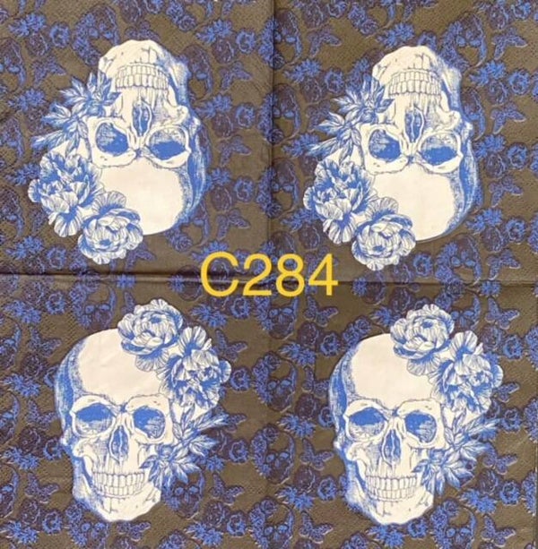 Halloween (C284) - Blue and Black Skeleton