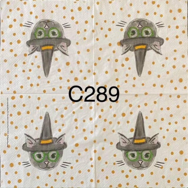 Cats (C289) - Cat with Witch Hat
