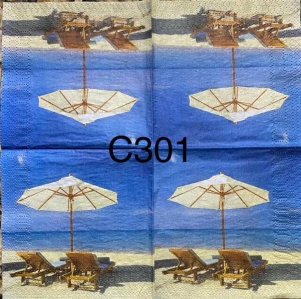 Beach (C301) - Chairs and Umbrella