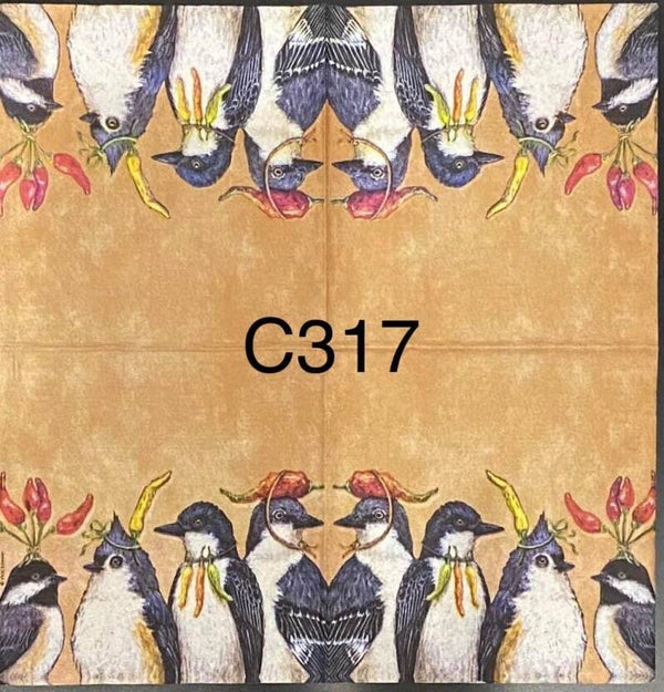 Birds (C317) - Birds with Veggies as Hats