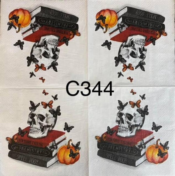 Halloween (C344) - Skeleton on Top of Books