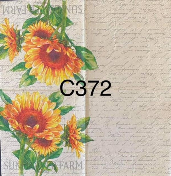 Sunflowers (C372) - Sunflowers "Sunshine Farm" with Script