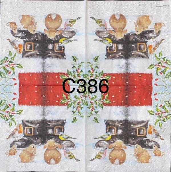 Christmas (C386) - Santa Boots with Critters